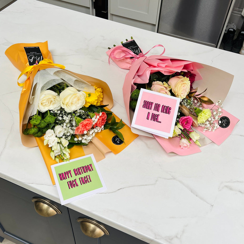 Banter Bouquet & Card | Thorngumbald & Hedon Florist | Hull Fresh Flower Delivery near me