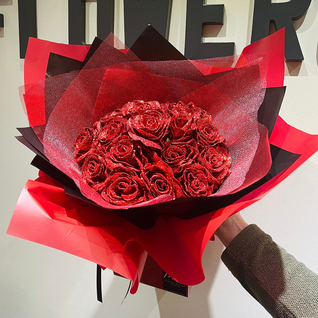 Glitter Me Roses | Thorngumbald & Hedon Florist | Hull Fresh Flower Delivery near me