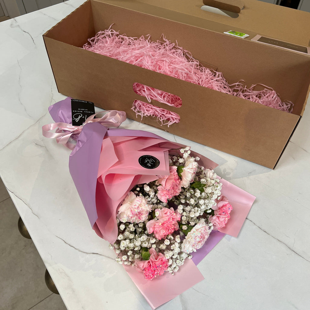Glittered Mini Carnation Mix | Thorngumbald & Hedon Florist | Hull Fresh Flower Delivery near me