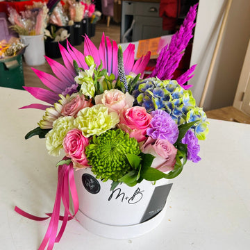 Happy Hour Hat box | Thorngumbald & Hedon Florist | Hull Fresh Flower Delivery