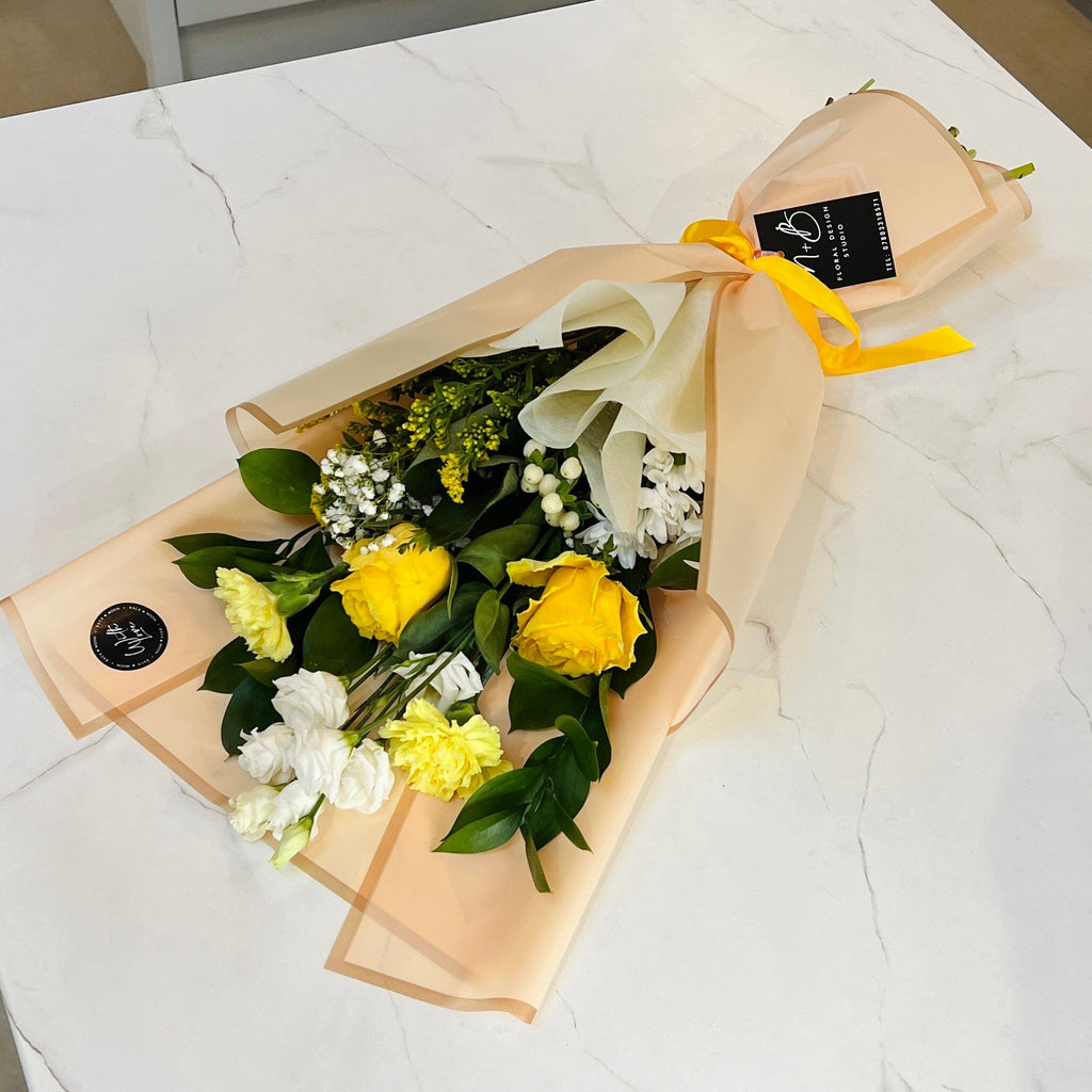 Mellow Yellow Hand Tied Bouquet | Thorngumbald & Hedon Florist | Hull Fresh Flower Delivery near me